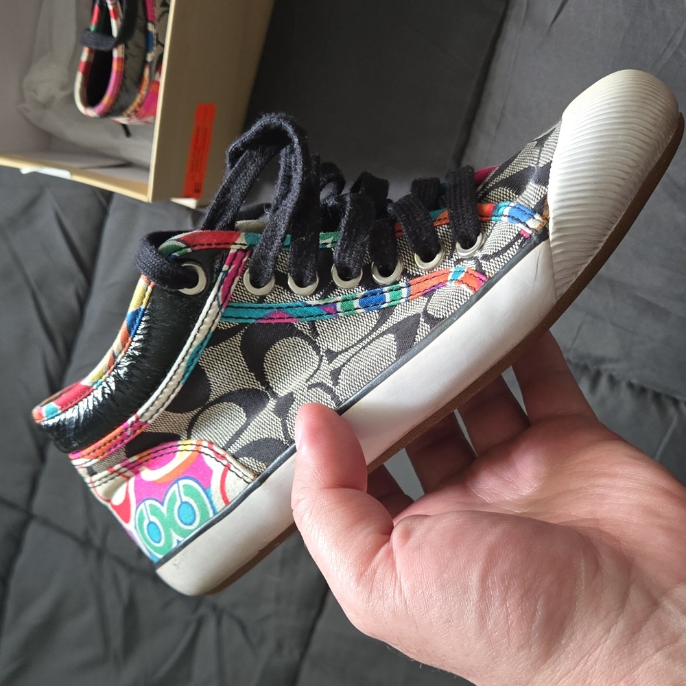 Coach Multicolor Patterned Women's Sneakers Size 6 - image 2